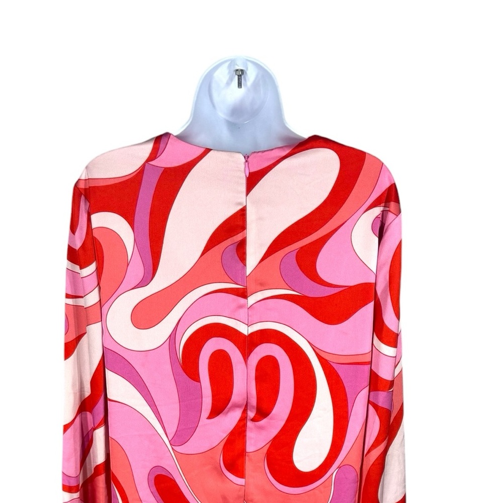 Hyacinth House Mitzi Mini Dress Pink Geo XL NWT Bell Sleeve - Picture 9 of 12